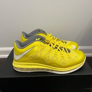 nike lebron x low sonic yellow